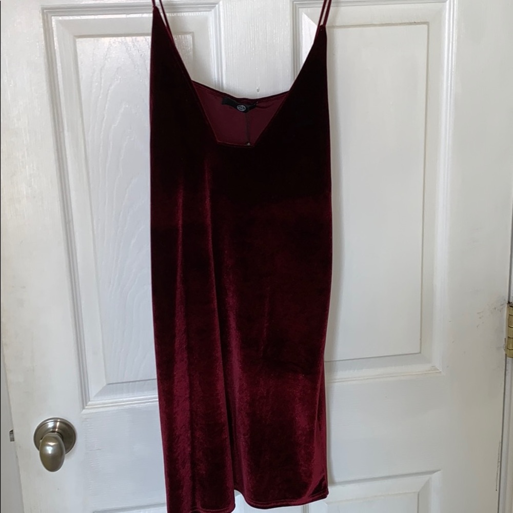 NWT Missguided Red Velvet Tank Dress Size 4
